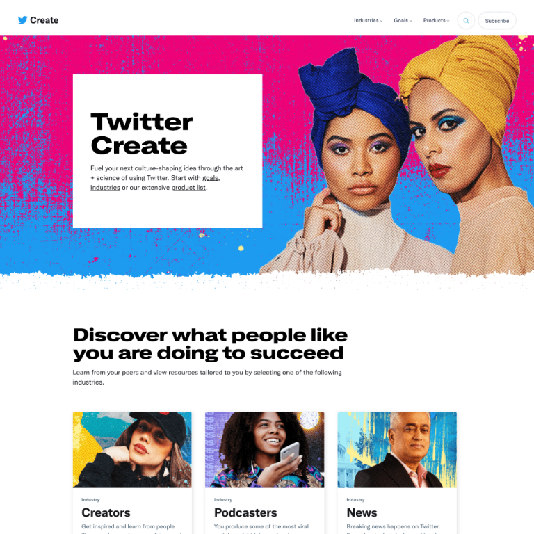 Twitter Create, un espacio para creadores de contenidos