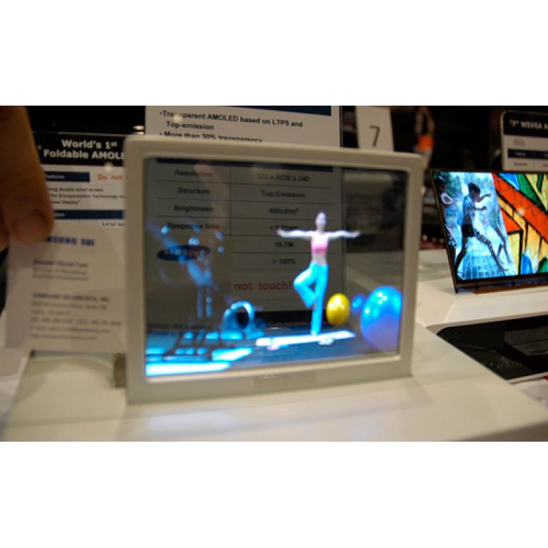 Samsung podría comercializar portátiles y MP3 con pantalla transparente en 2010.