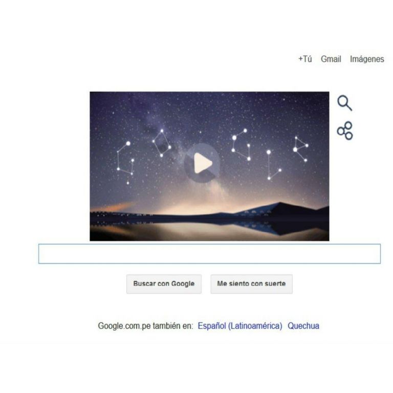 Llegó al doodle de Google una  lluvia de meteoros