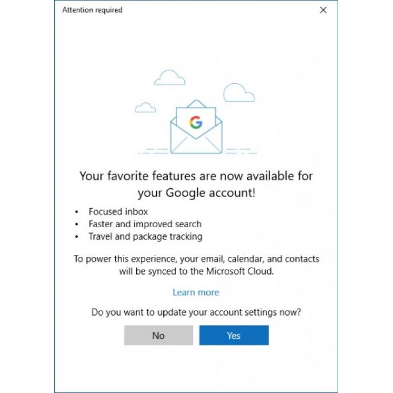 Focused Inbox llegará a Gmail en la app de Outlook para Windows 10